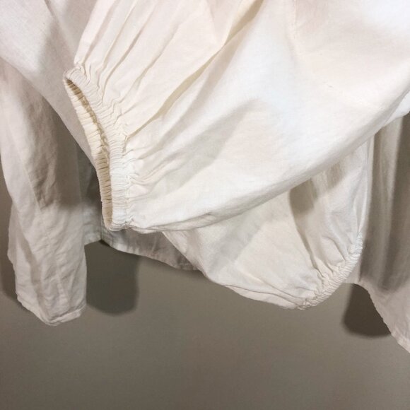 WE THE FREE/FREE PEOPLE Beating Hearts Color Block Linen Blend Oversized Top L - Picture 10 of 15